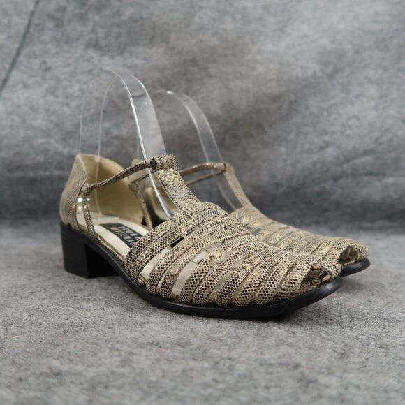 Stuart Weitzman Shoes Women 6 Sandal Dress Fashion Closed Toe Block Heel Slip On - Picture 1 of 13